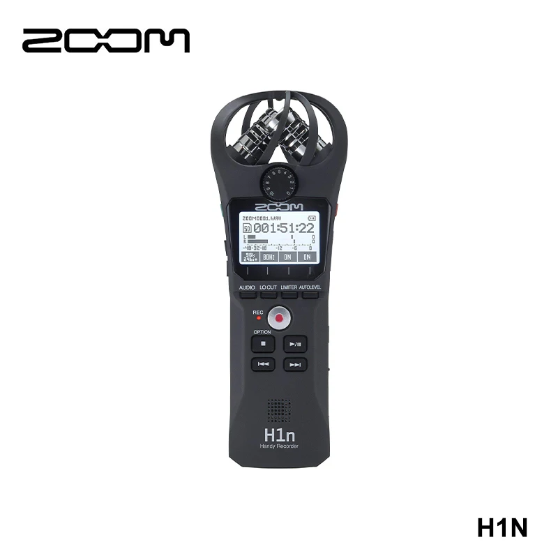 

Zoom H1n Portable Recorder Onboard Stereo Microphones Camera Mountable Records to SD Card Compact USB Microphone Overdubbing