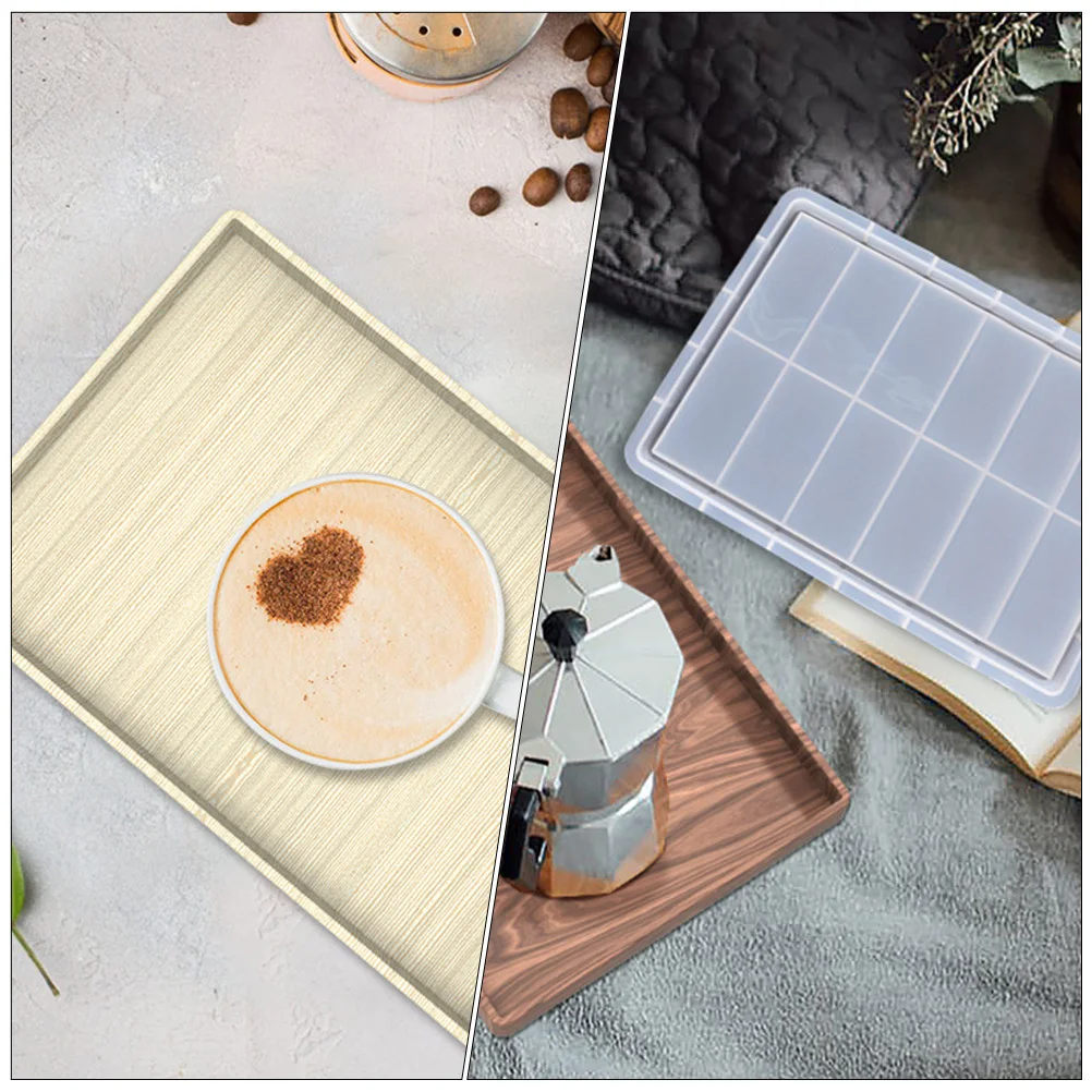 

Crystal Epoxy Resin Tray Mold Silicone DIY Plate Casting Tool for Craft Storage Decor with Smooth Non-Stick Surface