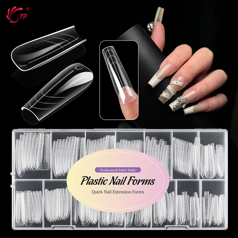 TP 150Pcs/box Nail Dual Forms Acrylic Poly Gel UV Quick Building Molds - Image 3