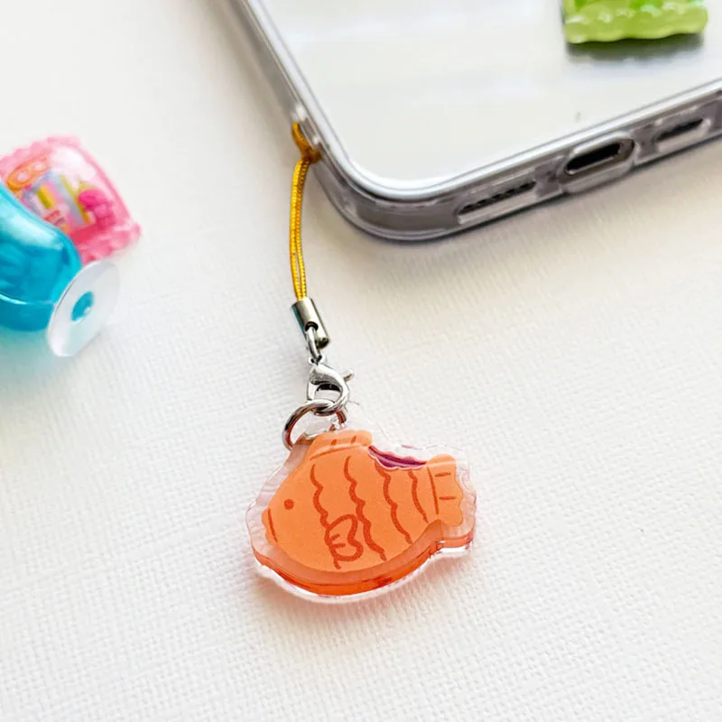 Taiyaki Phone Charm handmade Japanese Fish-shaped Dessert Acrylic