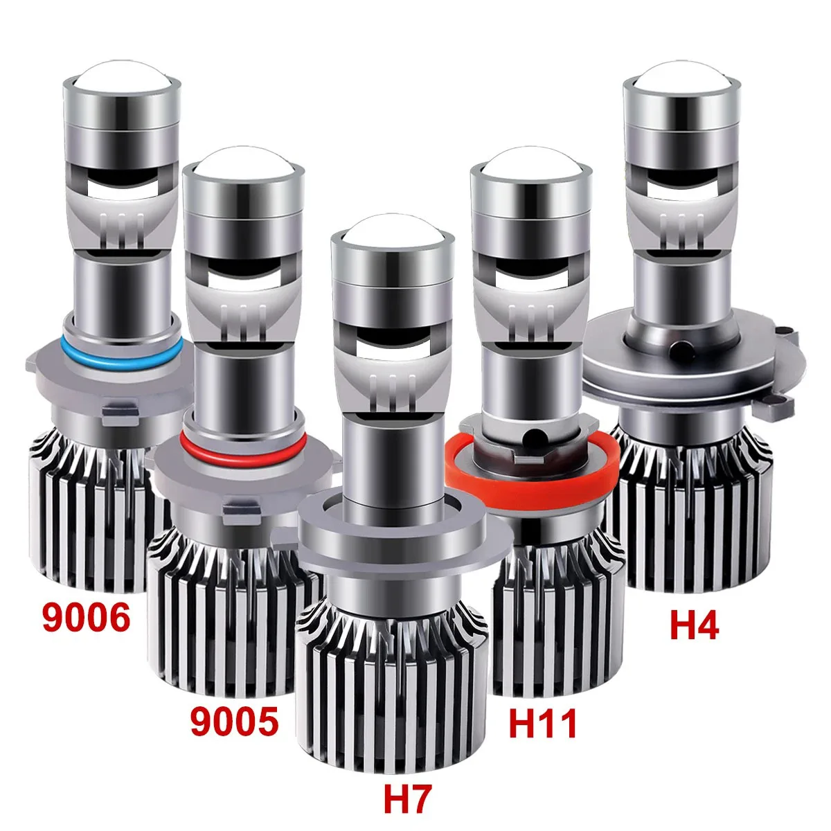 

Комплект из 2 светодиодных ламп для фар автомобиля 120 Вт (H7, H4, HB4, H11, 9005, 9006) — универсальные двухрежимные (ближний/дальний свет) турбо-лампы