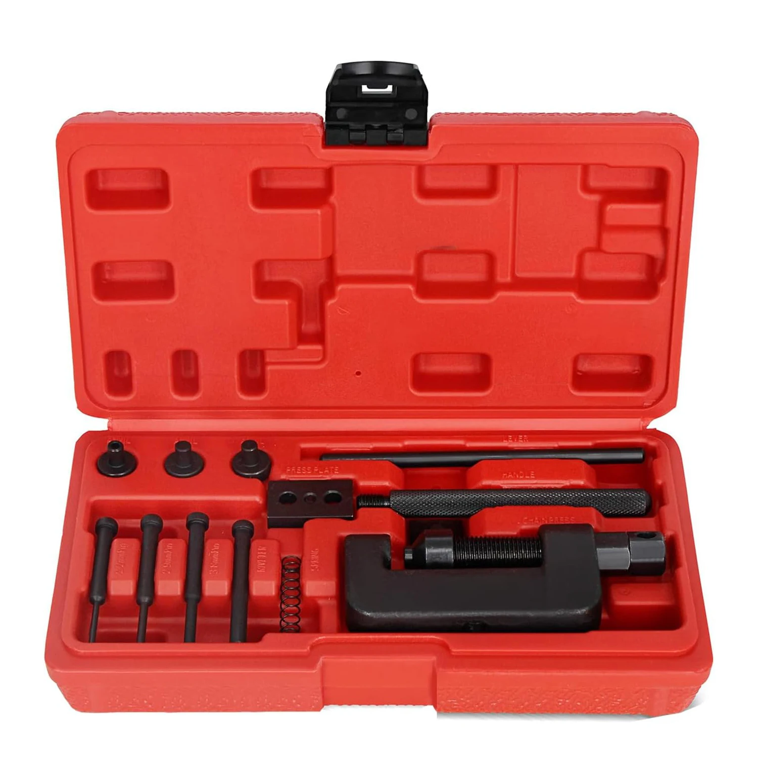 

Chain Breaker Tool Kit, 13pc Motorcycle Chain Breaker and Riveting Repair Tool Kit