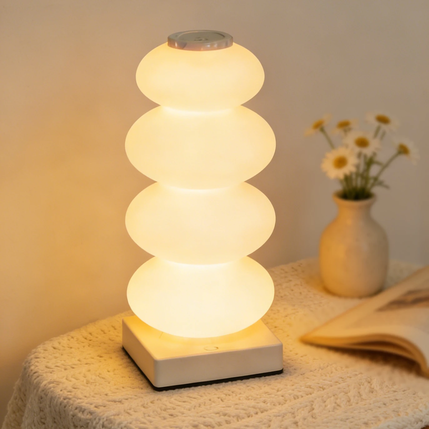 Candy Shape LED Table Lamp, Dimmable Color Changing Night Light for Kids Room, Bedroom, Living Room, Nursery, Creative Gift