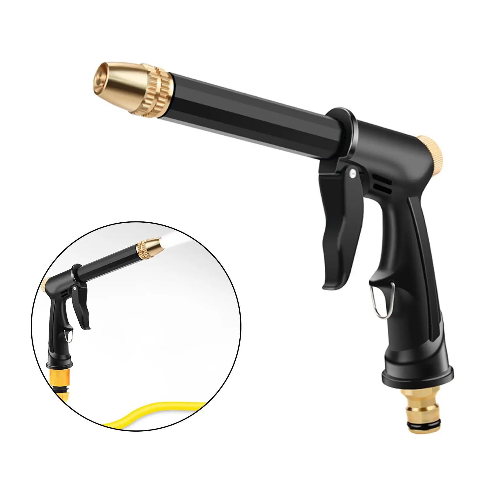 Long Rod Car Washer Wand Water Gun Watering Sprayer 360° Rotaing Spray Guns