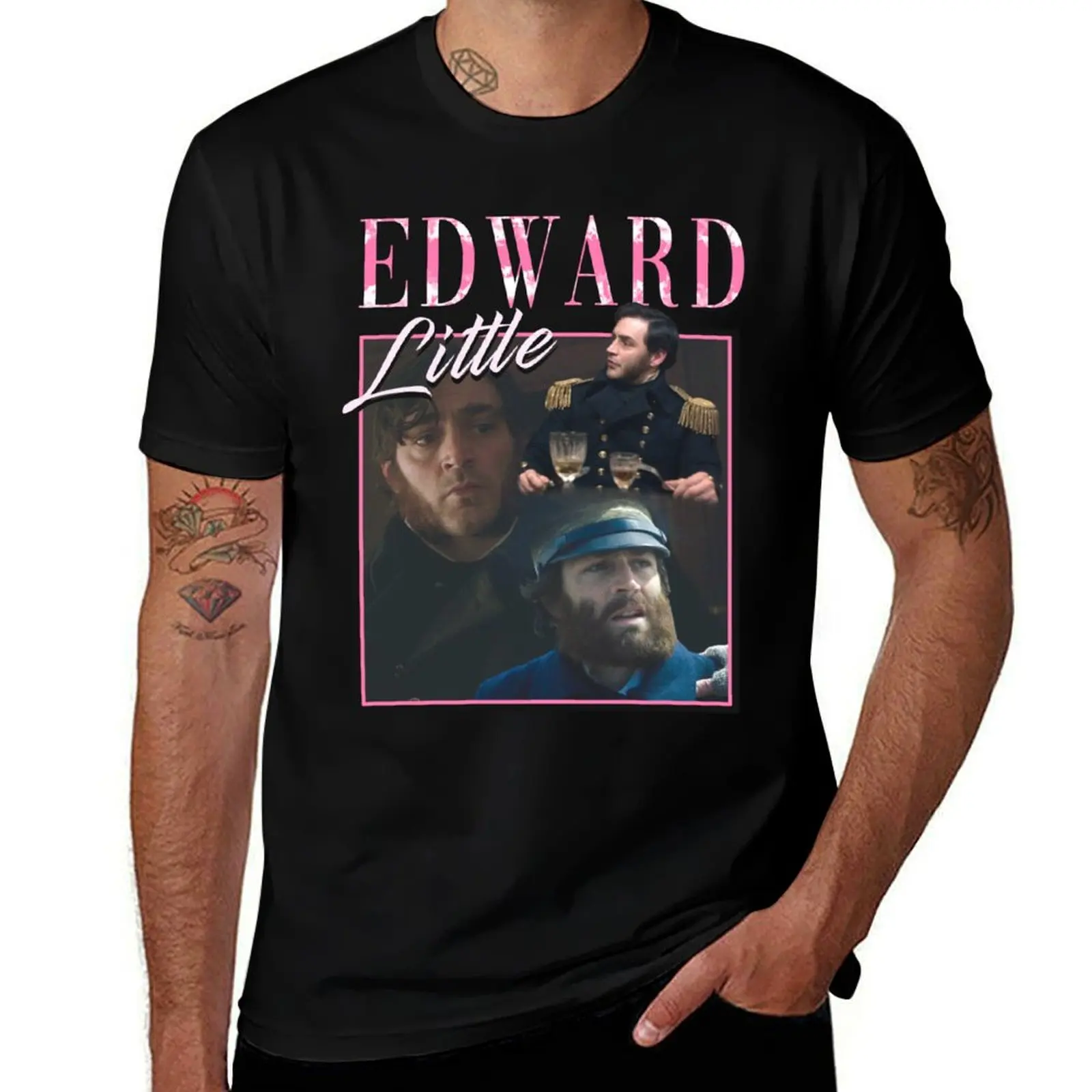 

edward little homage the terror amc matthew mcnulty T-Shirt man t shirt cotton high quality t shirts for man pack white T-Shirt