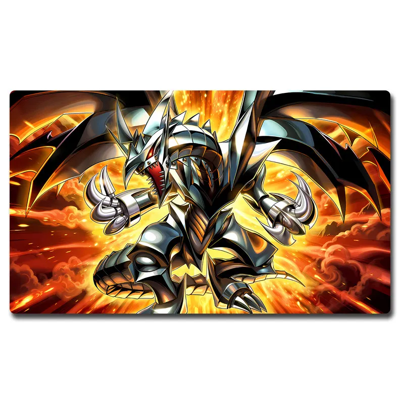 Yugioh Red-Eyes Black Fullmetal Dragon Play Mat Yu-Gi-Oh! TCG OCG Trading Card Games Mat Duel Plate Rubber Card Mat Mouse Pad
