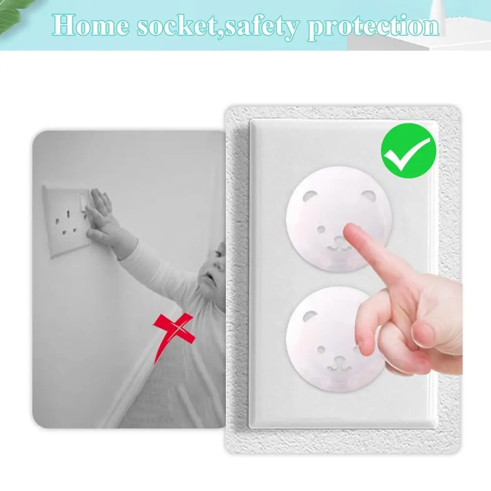 

Новая пластиковая крышка для электрической розетки Медведь Двухфазная вилка Защитная крышка Унисекс Безопасность