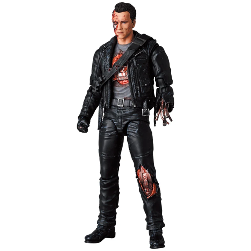 Original  Medicom MAFEX No.191 Terminator T-800 T2 Battle Damage Ver In Stock Anime Action Collection Figures Model Toys