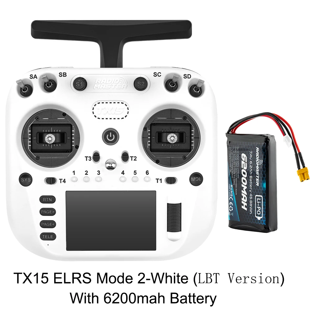 Pre-Order Radiomaster TX15 3,5 inch IPS touchscreen radiocontroller ExpressLRS V5.0 Hall Gimbal ingebouwde gyromicrofoon