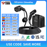 Goneo EV/PHEV Charging Cable Type 2, 3 Phase, Electric Auto Charger Cable 11kw 22kw 7kw Typ 2 to Typ 2 Hybrid Auto Cable T2