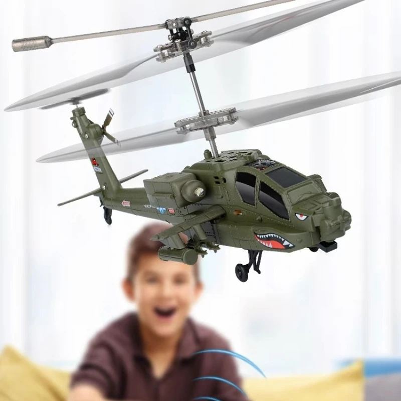 Hot 20cm Simulated Apache Attack Twin Blade Helicopter Multi-function Remote Control Electric Aircraft Toy Child Gift Aircraft