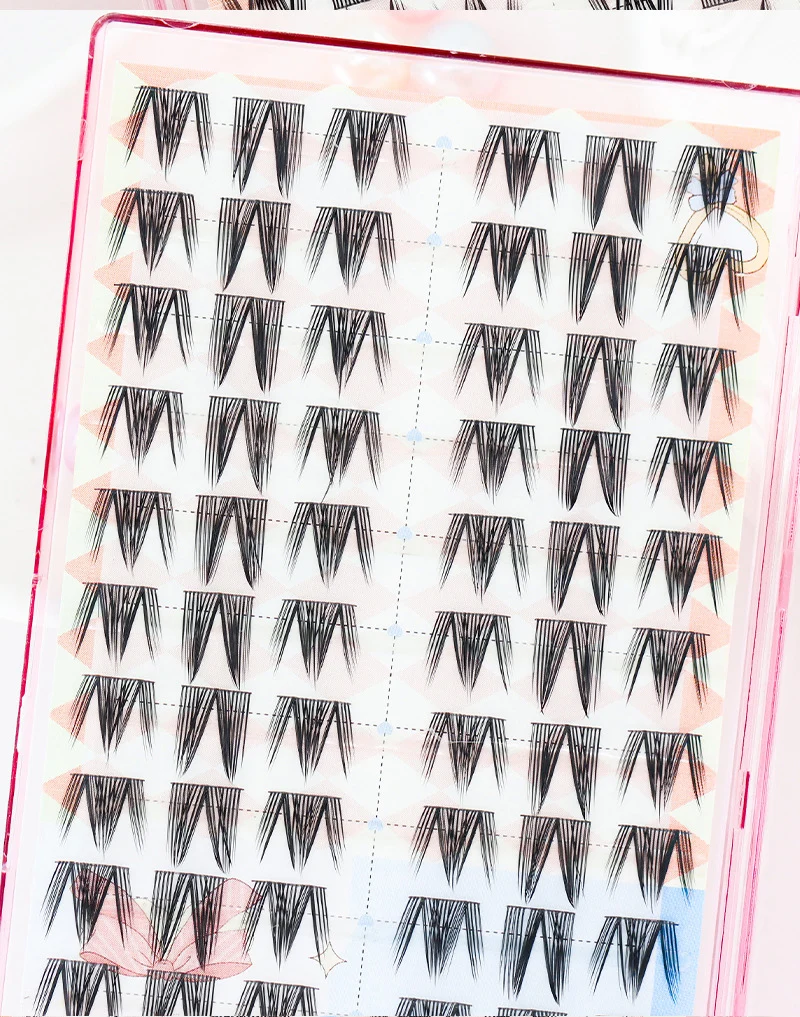 Neue Puppe Wimpern Verlängerung Natürliche Cat Eye Falsche Wimpern Cosplay Make-Up Cross Streifen Wimpern Handgemachte Manga Anime Lash – Detail 20