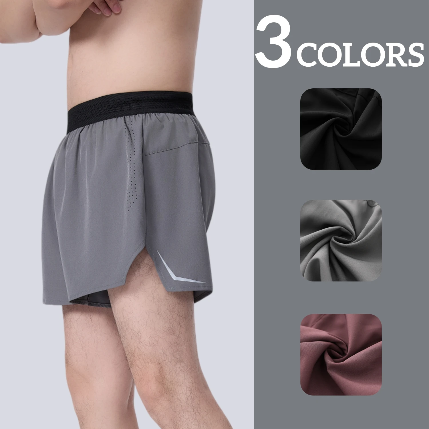 

Men's Quick Dry Running Shorts,Lightweight Breathable Gym Shorts with Pockets,Side Split Athletic Shorts with Elastic Waist