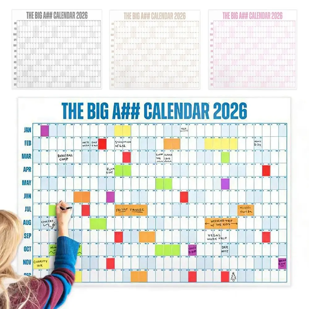 1 Pcs Paper Large 2026 Calendar Planner Sheet Schedule Sticker Planner Target Wall Calendar To Do List Planner Office Supplies