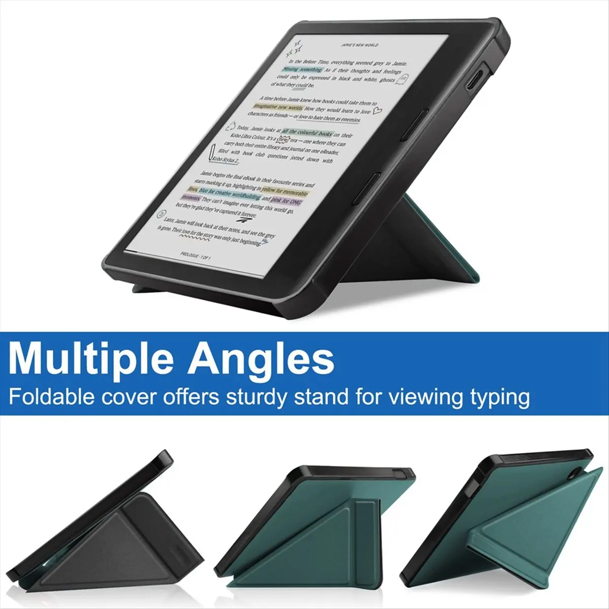 BaoBao- เหมาะสำหรับ KOBO E-Book Kobo Libra แท็บเล็ตสี ฝาครอบป้องกันแบบทรานส์ฟอร์เมอร์ส ทนทานต่อการสึกหรอและป้องกันการลอก A