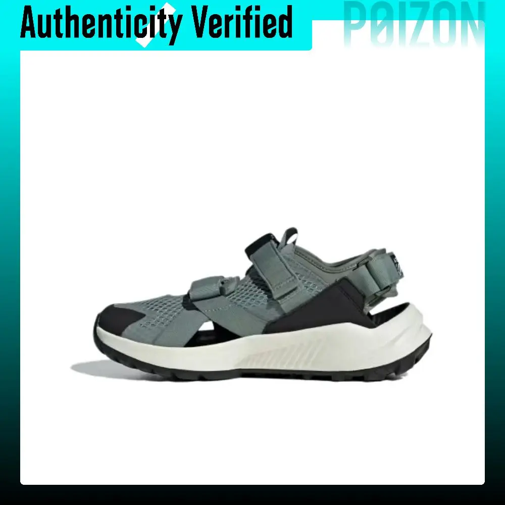 Adidas Terrex Hydroterra Breathable Abrasion Resistant River Trekking Shoes Unisex Green Black IF9167