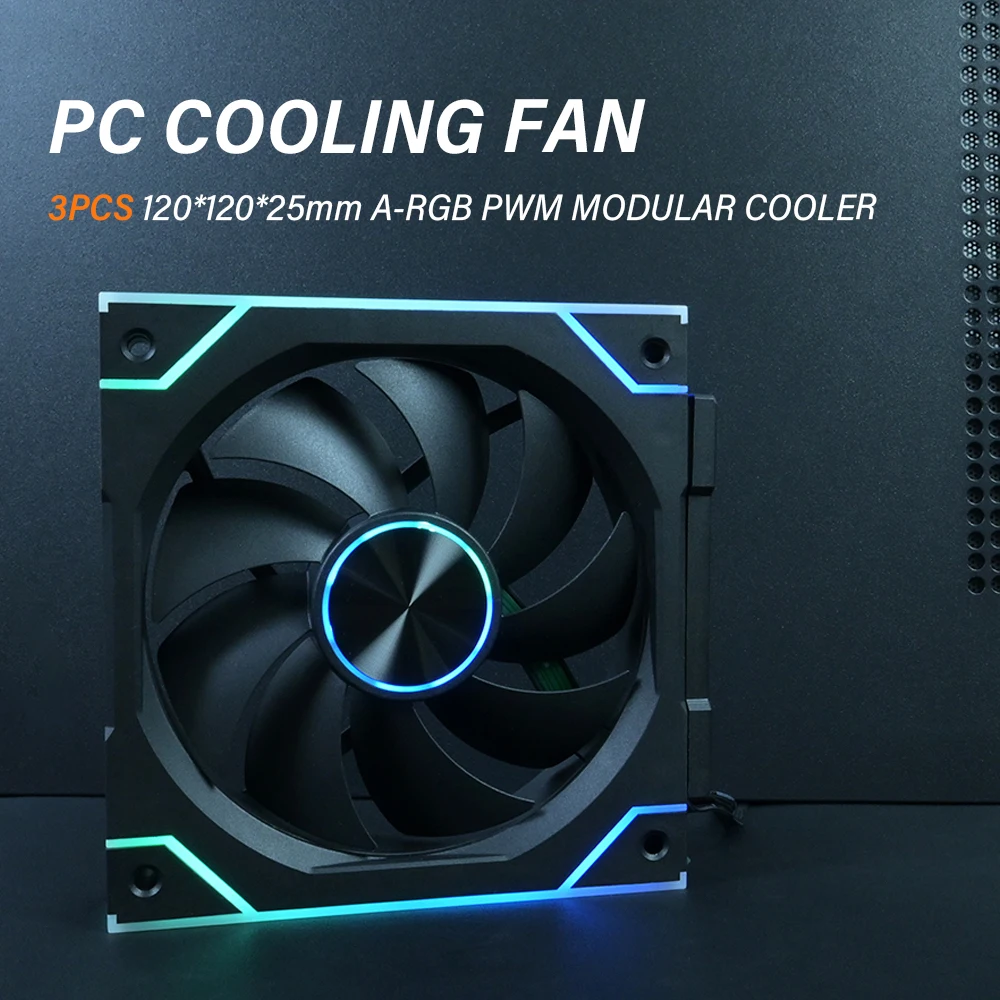 

Охлаждающие вентиляторы для ПК SOONCOOL для корпуса процессора/ПК, 120 мм, 360 мм, модульный беспроводной кулер с ШИМ для A-RGB, бесконечный зеркальный эффект