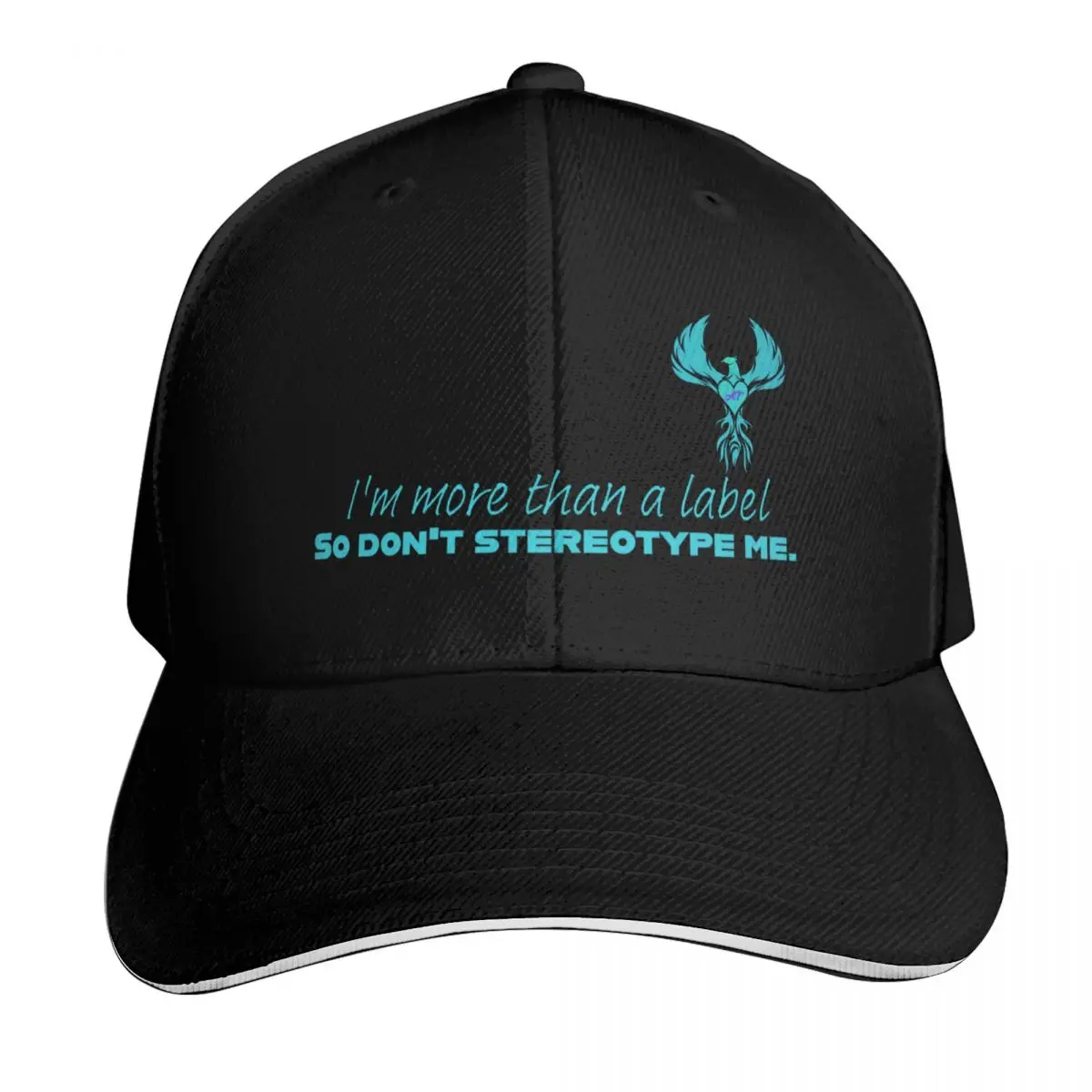 Teal Phoenix Rising Baseball Cap Curved Brim Classic Fit Low Profile Unstructured Unisex for Men Women