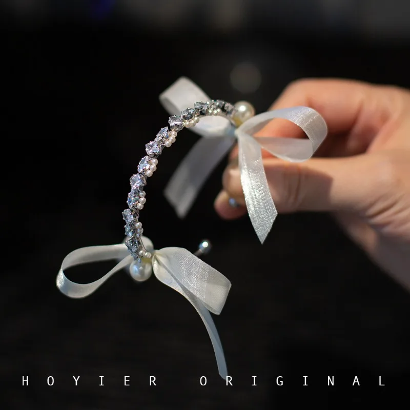 

1 шт. цветы также новые свадебные невесты наручные цветы вспышка бриллиантовый браслет