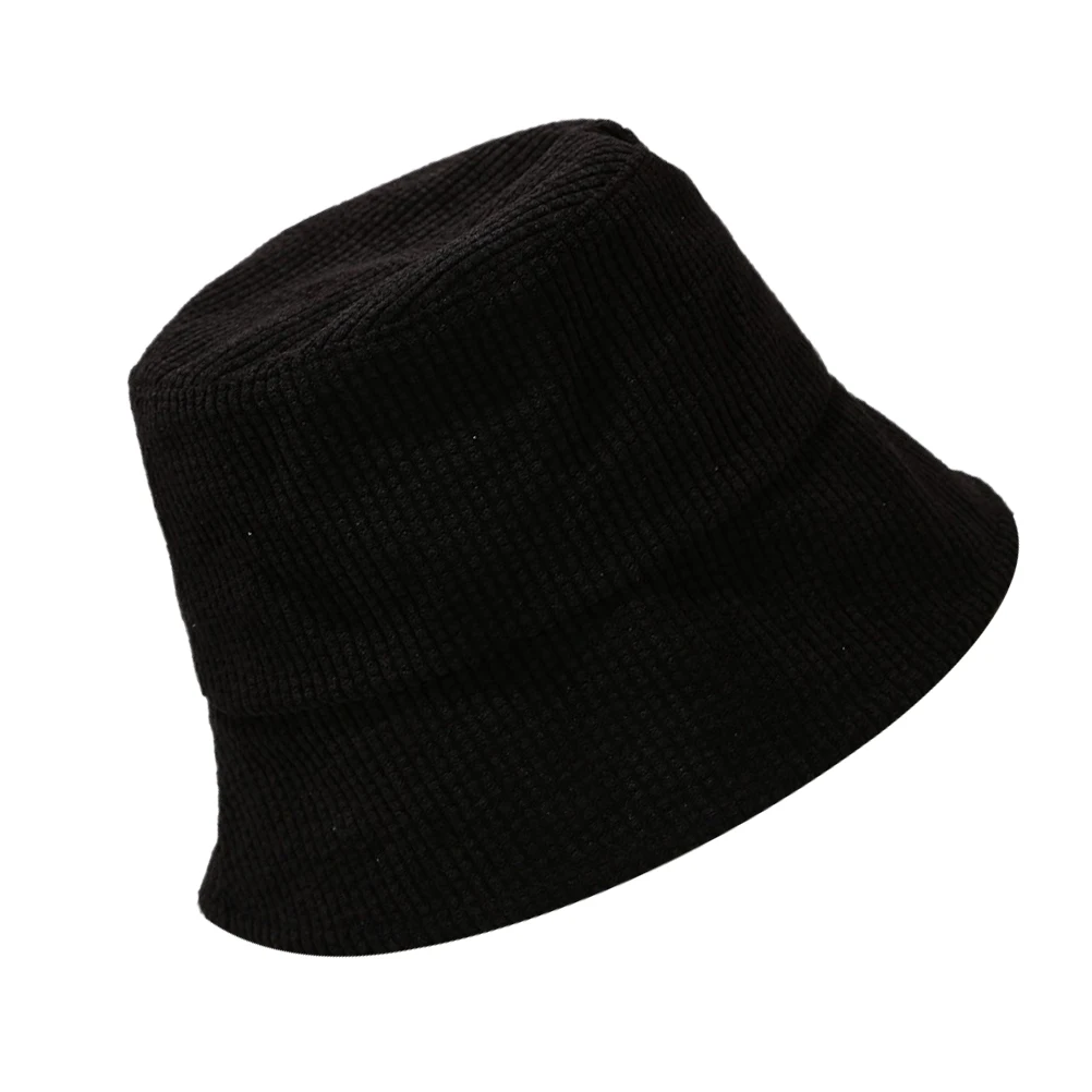 

Corduroy Bucket Hat Slimming Sun Protection Cap Winter All match Costume Accessories for Daily Use Outdoor Activities