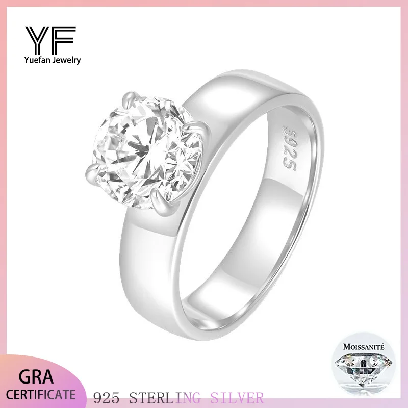 

2 Carat D Color Moissanite Women's Ring Plated in 18K S925 Sterling Silver Elegant Engagement Ring Bridal Jewelry Gift for Her