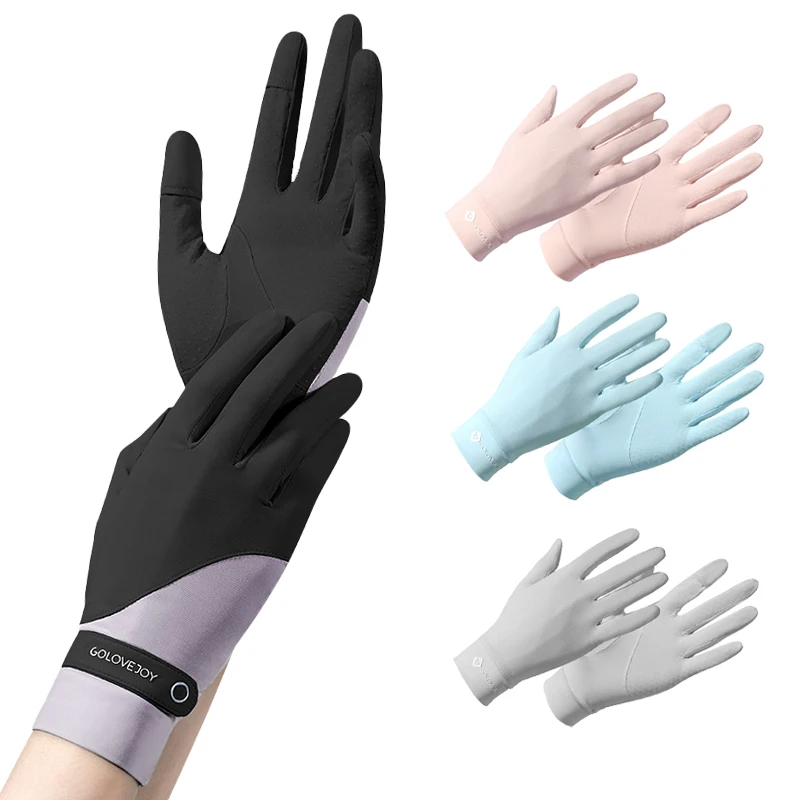 Summer Ice Silk Thin Surfing Gloves Outdoor Water Sports Snorkeling Gloves Breathable Sunscreen Anti-slip UV Touch Screen Gloves