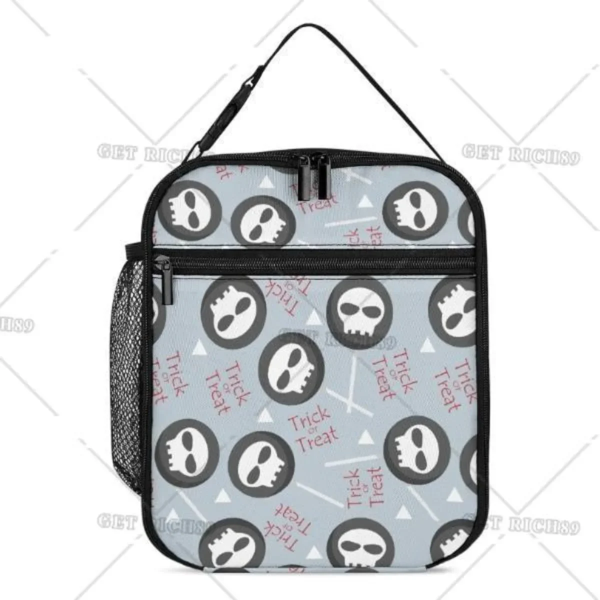 

Cute Gothic Skull Insulated Lunch Bag for Women Men Reusable Portable Lunch Box for Work High Quality Cooler Tote Bag
