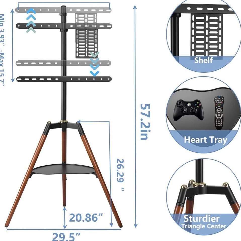 32-65 inch LCD TV floor bracket universal simple standing hanger living room bedroom art display rack