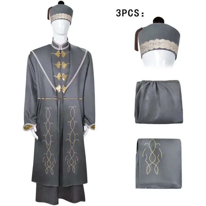 Costume cosplay della scuola di Hogwarts, costume Dumbledore, bacchetta magica, veste, severus Snape, professore, mantello nero, uniforme
