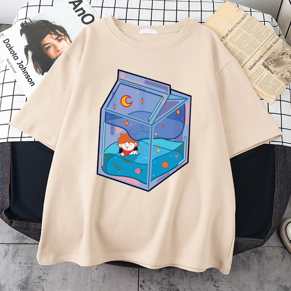 

Hinata Shouyo Cute Cartoon Box Print Tops Crewneck Casual T-Shirts Oversized Breathable Men'S T Shirts High Quality T-Shirt Mens