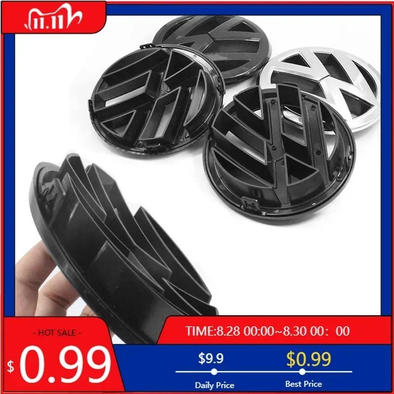 

VW GTI GOLF For VOLKSWAGEN VW 2026 New Emblems Car Trash 1Pcs 561.583.690 56D853630C 135mm 113mm Car Logo Front Bonnet Hood Rear