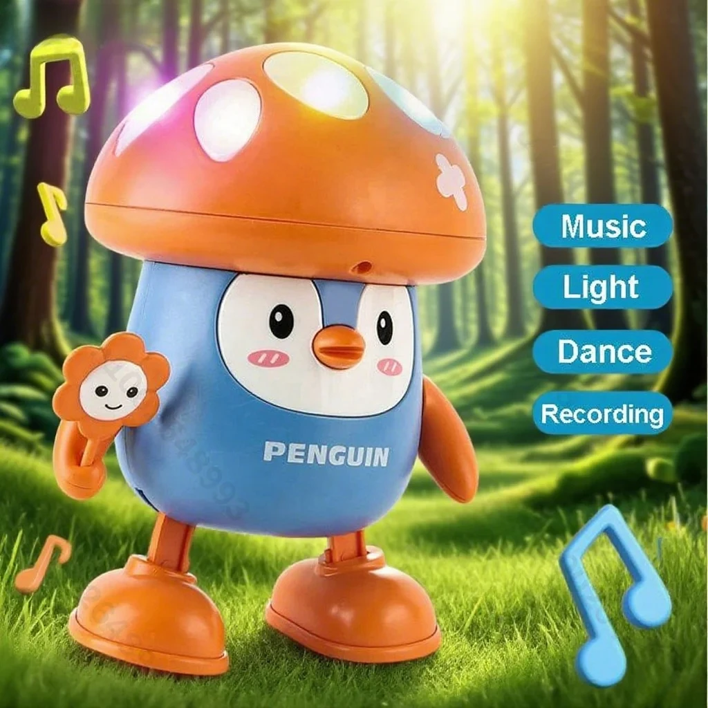 電子ペット ダンスおもちゃ スイングライトミュージック付き かわいいペンギン 漫画の動物 赤ちゃん はいはい学習おもちゃ 子供用 クリスマス