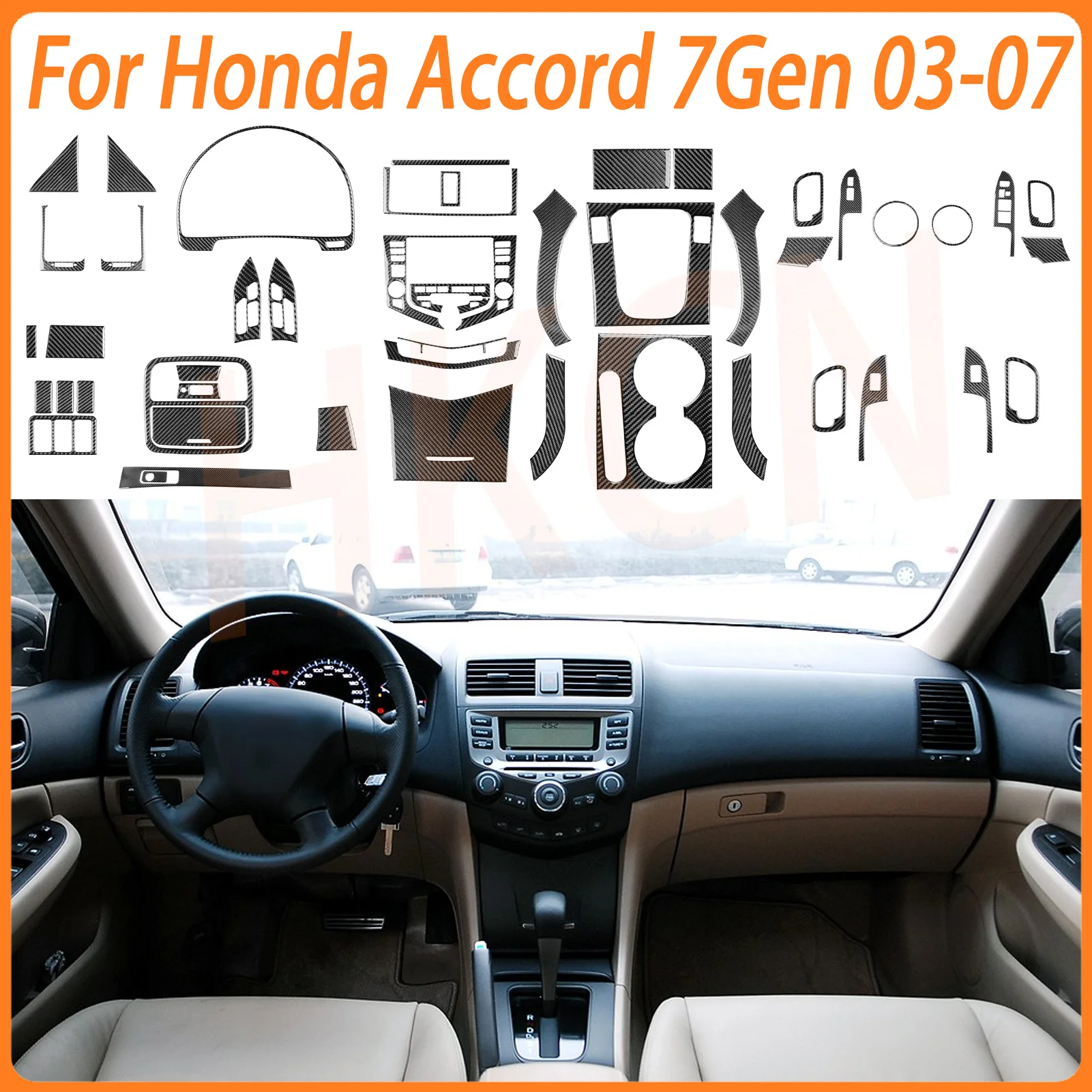 Speedometer Strip Glove Box Switch Window Lift Driver Button Panel Interior Sticker For Honda Accord 7th Gen 2003 2004 2005 2007