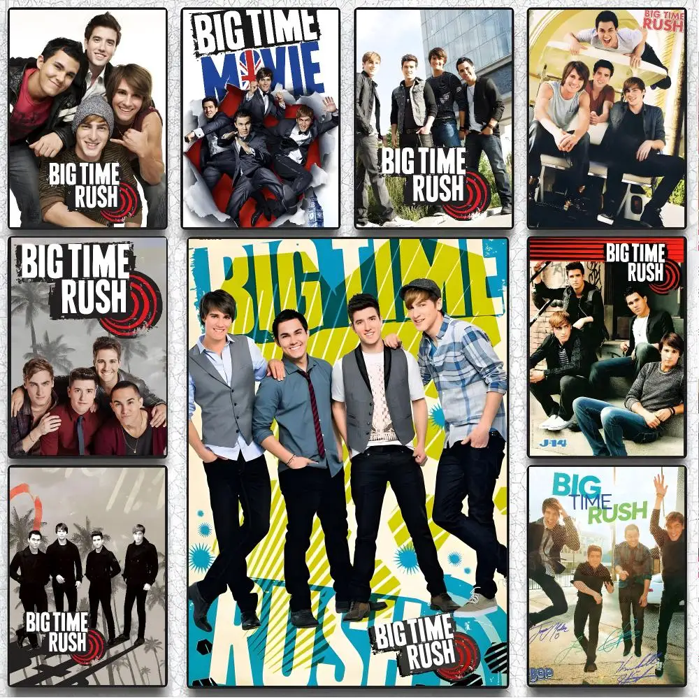 Pop Boy Band Big Time Rush Poster Artistic Peel-Off Wall Decor, Indoor Outdoor Home Ornament for Collectors