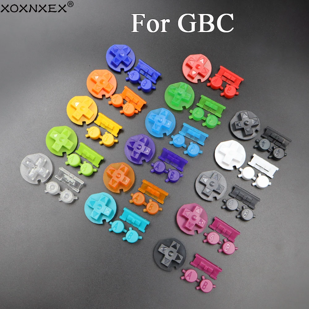 XOXNXEX 1 Set Suitable For Game boy color Button Shell For GBC Color Buttons GBC Game replacement Button Kit DIY Color