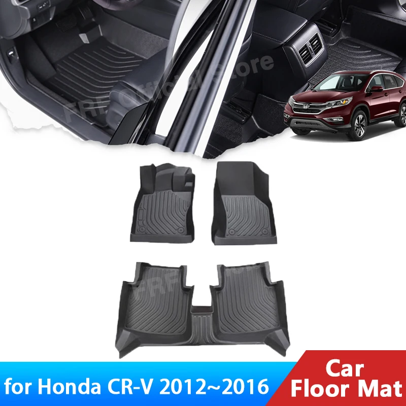 

for Honda CR-V CRV CR V 4 MK4 2012 2013 2014 2015 2016 Accessories TPE Car Floor Mat Foot Panel Line Carpet Pad Waterproof Parts