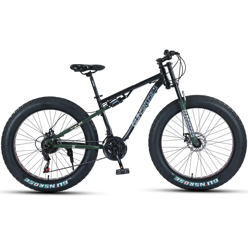 AliExpress NONE 4.0 Fat Tire Multi-terrain MTB Bike Variable Speed Full Suspension Off-road Snow Mountain Bicycle Suitable for Fat Men and Women