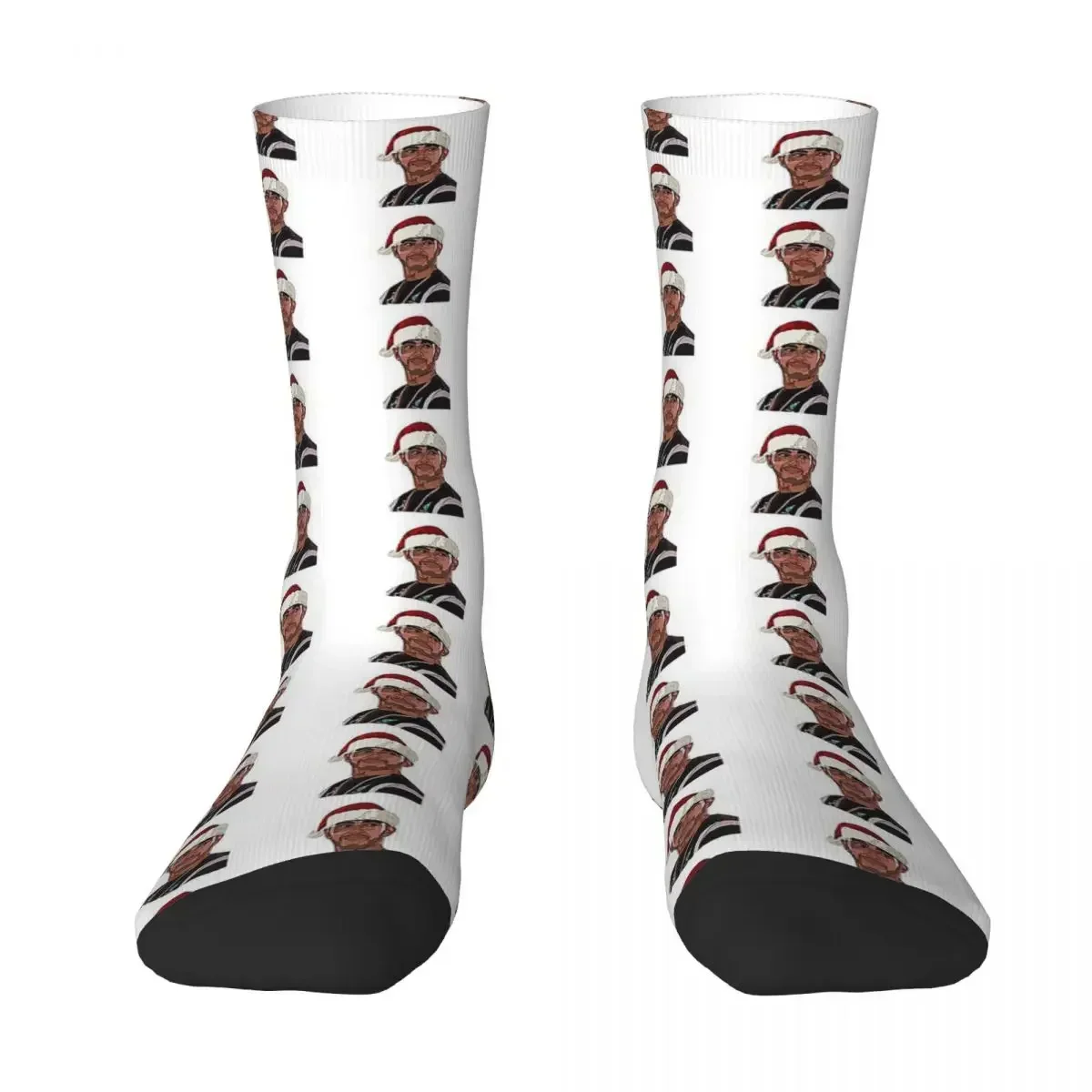 

Льюис Хэмилтон Санта-Клаус, носки, супер мягкие чулки в стиле Харадзюку, всесезонные длинные носки, аксессуары для подарков унисекс