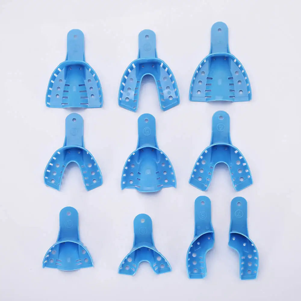 AZDENT 10Pcs/set Dental Plastic Trays Without Mesh Tray Dental Tool Care Teeth Holder Dental Materials