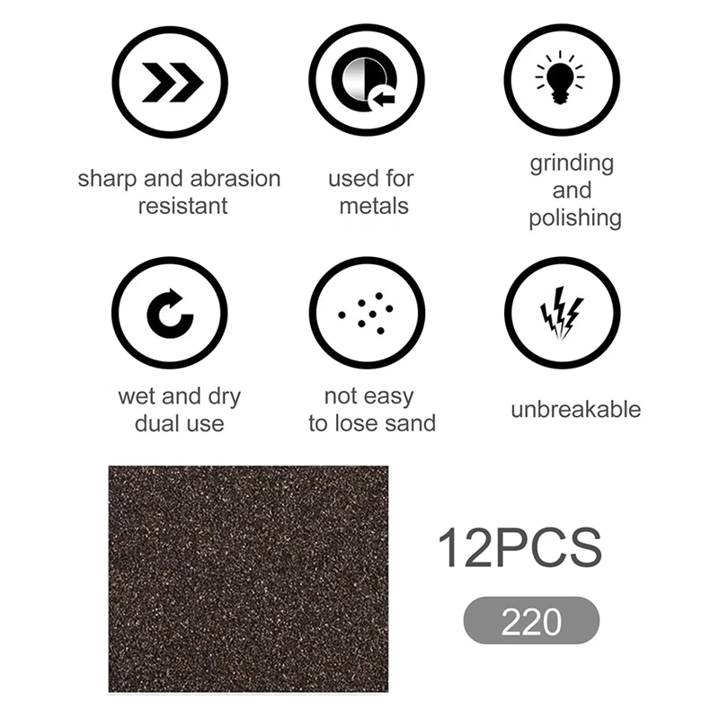 12Pcs Sanding Sponge 220 Grit Fine Sanding Blocks For Drywall Metal Wood Washable And Reusable-A22G
