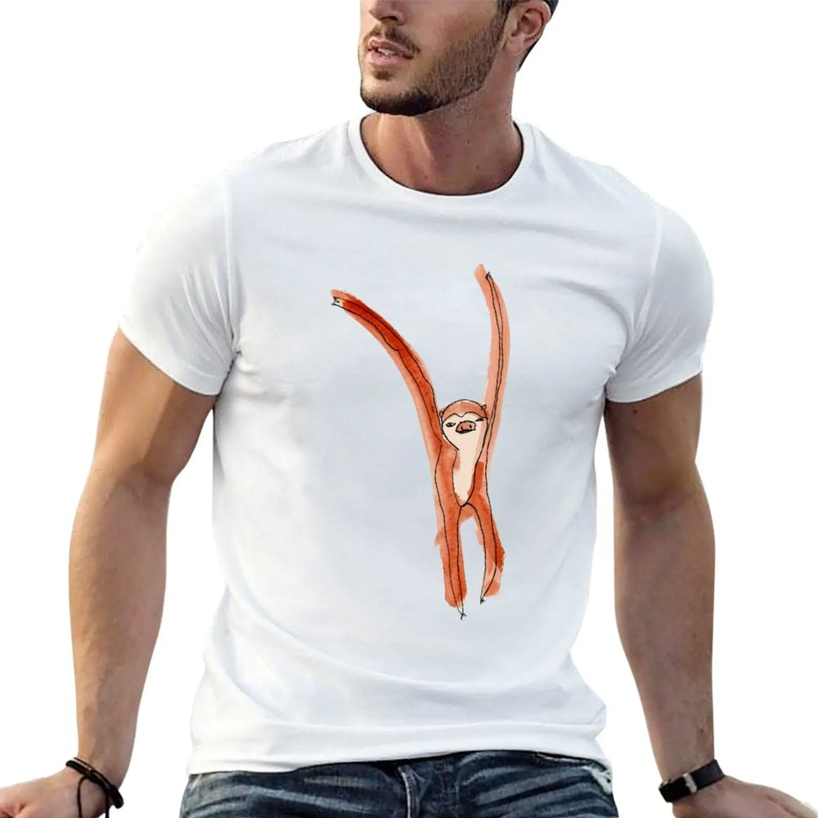 Dancing Sloth T-Shirt Summer Fashion Casual Tee Shirt