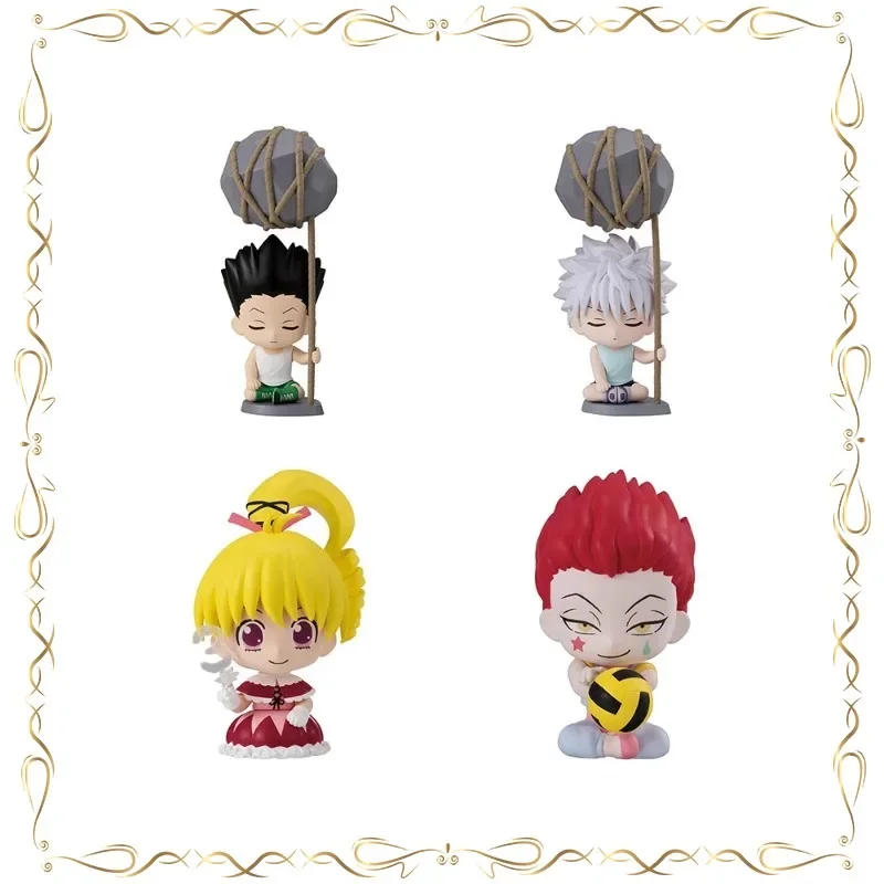 

GON·FREECSS Anime Figures Gashapon Sitting Posture Kawaii Desktop Ornament Action Figure Model Toys