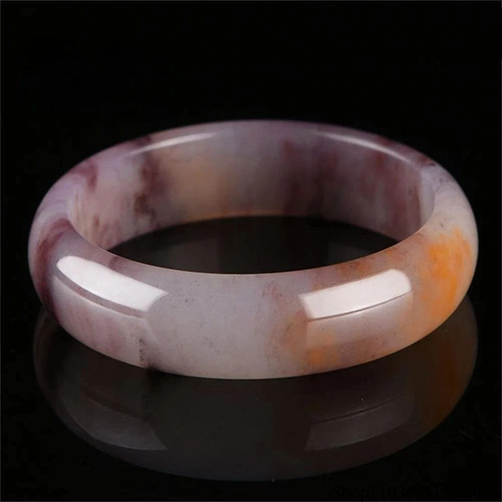 

Натуральный золотой шелк, нефритовый фиолетовый браслет, высококачественный шарм, изысканный элегантный роскошный качественный модный ювелирный браслет, бестселлер, праздничный подарок