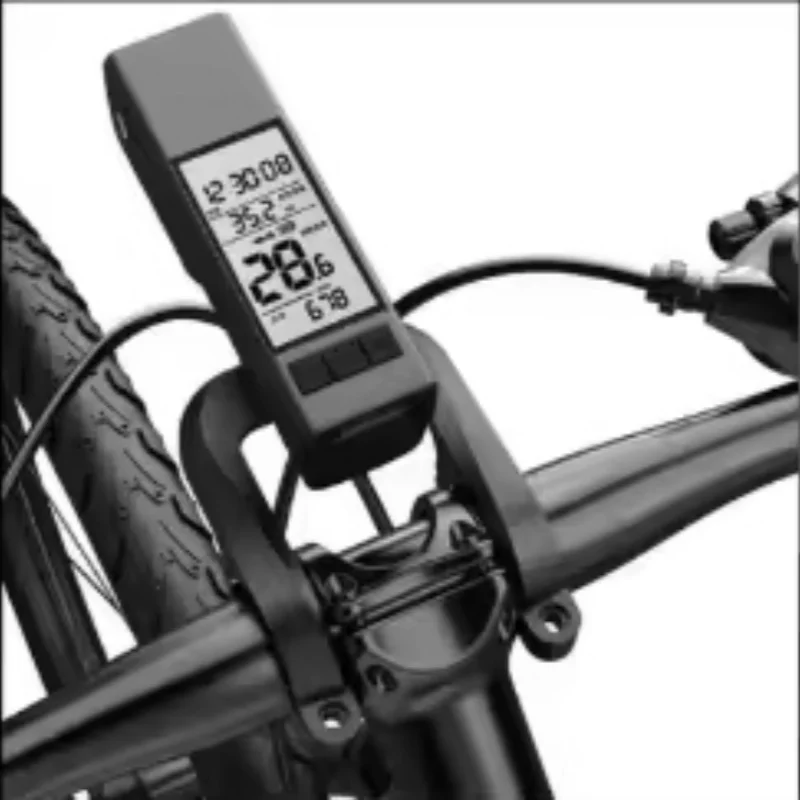مصباح أمامي LED مقاوم للماء للدراجة مع عداد المسافات مع شاشة LCD وعداد السرعة والقرن #6