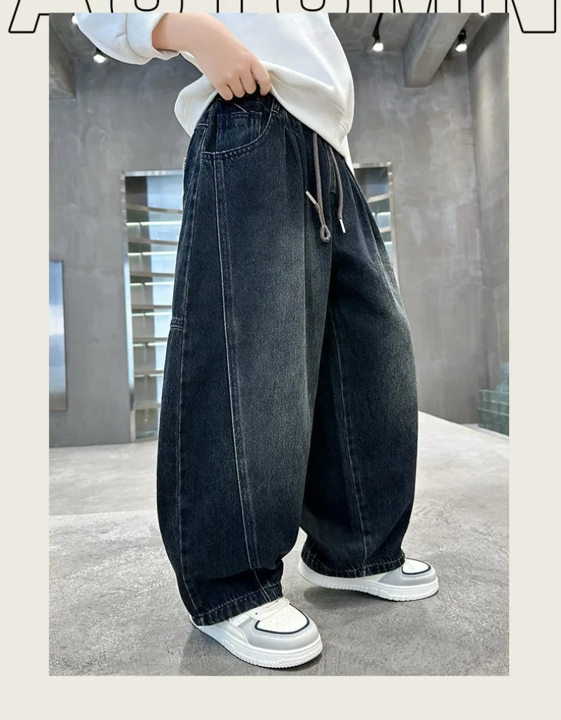 Teenager-Jungen-Jeans UNITIM 2026 Herbst Kinder-Jungen Vielseitige Patchwork-Jeans 4-14 Jahre Junge Jungen Schicke Gerade Hosen – Detail 14