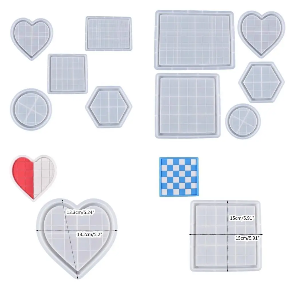 

J78F шашка игровая доска силиконовая форма шахматные фигуры смолы формы для литья для DIY