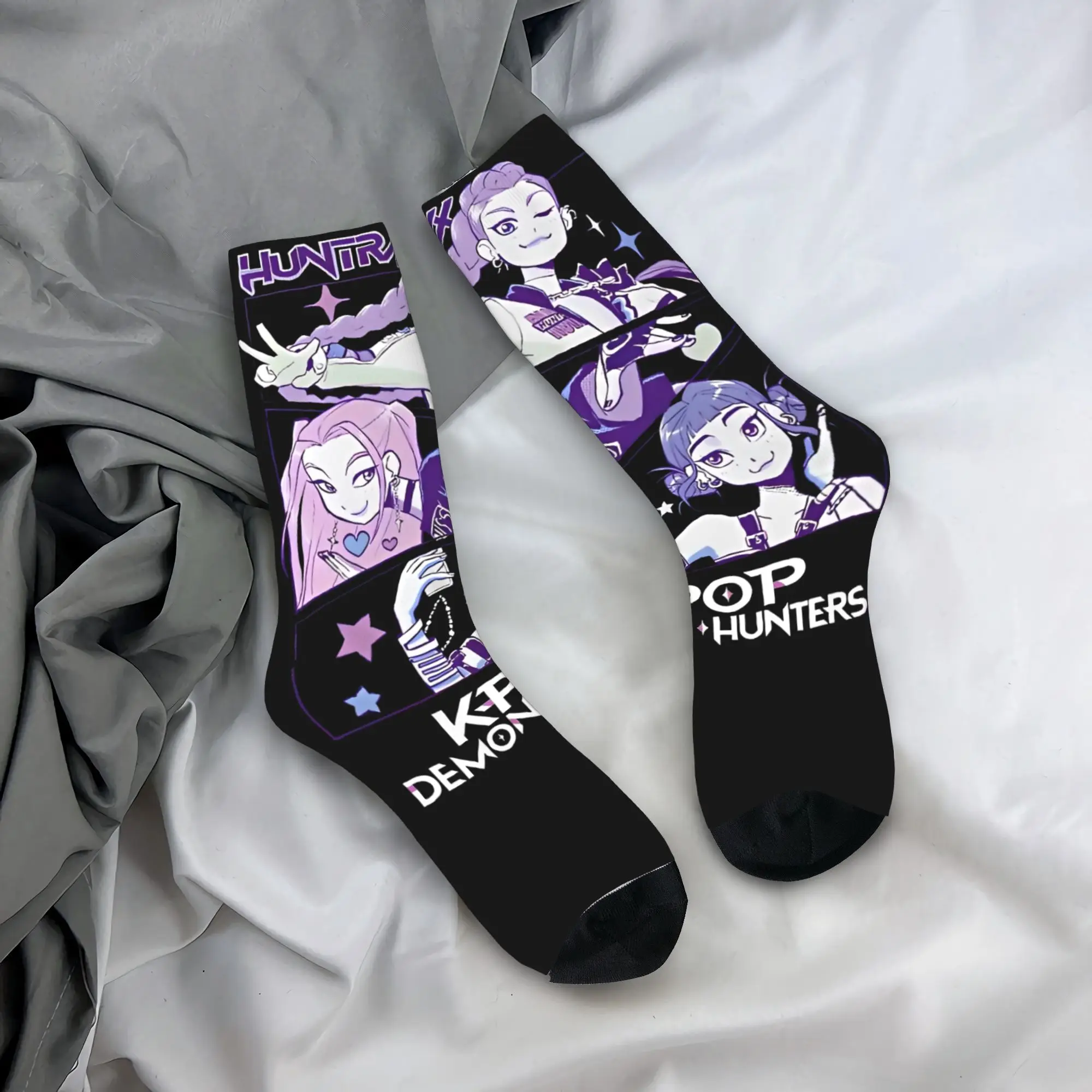 

Носки унисекс KPop Demon Hunters, дышащие модные носки для экипажа, лучшая идея для подарка