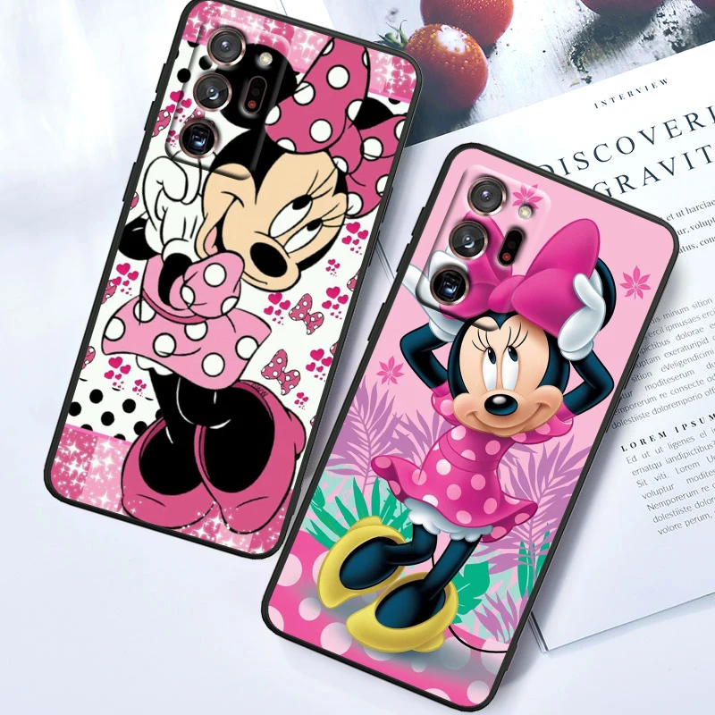 Mickey Minnie Mouse Cartoon For Samsung Note 20 10 Ultra Plus A31 A14 A12 A70 A34 A25 A04 A05 A15 A24 5G Black TPU Phone Case