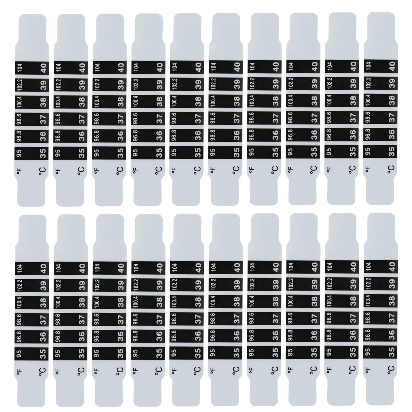 

20pcs Forehead Thermometer Strips Reusable Fever Thermometer Strip Temperature Strip