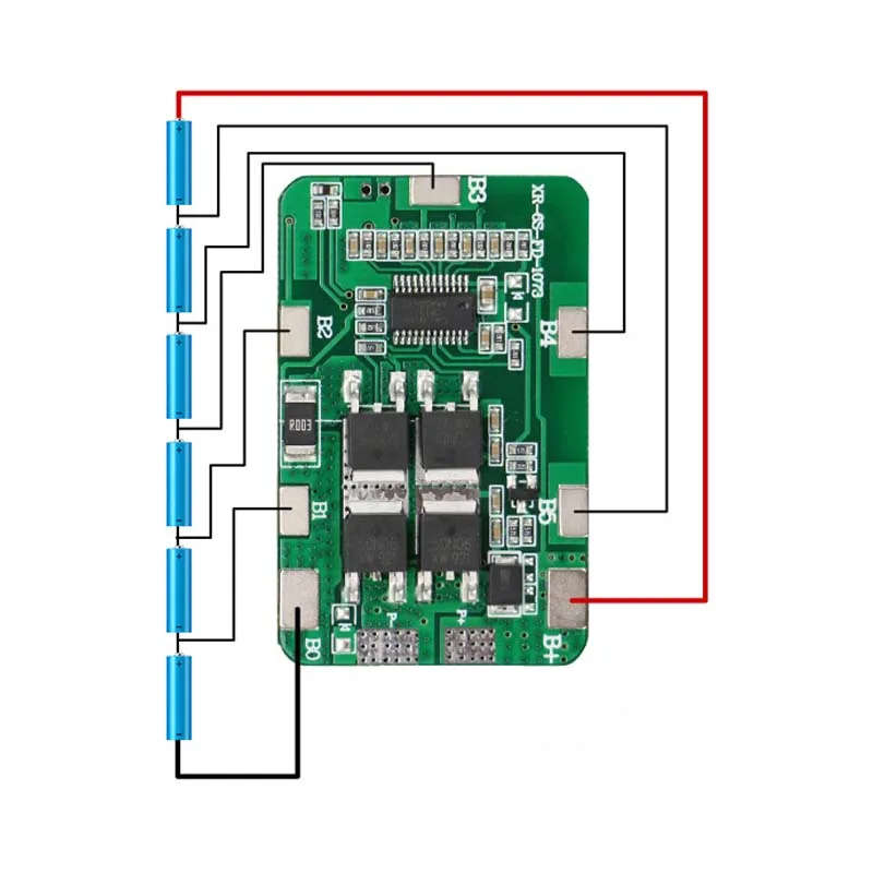 Balanced BMS 6S 22V 5A 8A 18650 Li-ion Lithium Battery Charger Board 2/4 MOS Short Circuit Protection for Solar Light/Power Bank